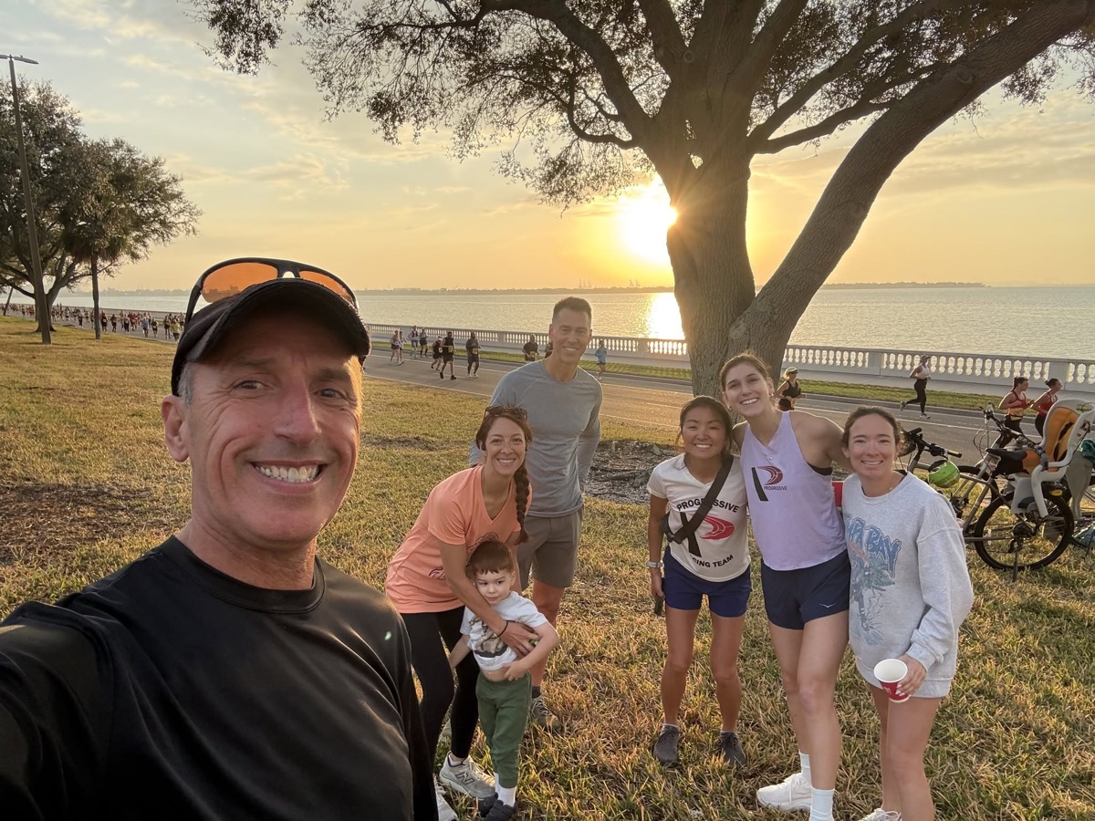 Progressive Training Team group at sunset on Davis Island